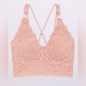 Aerie Sunkissed Lace Padded Plunge Bralette